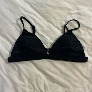 Black triangle adjustable bikini top